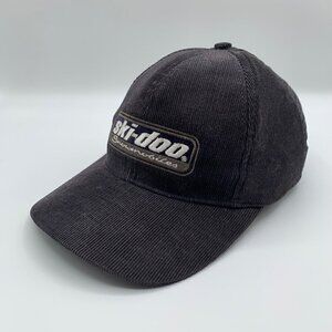 Ski-Doo Mens Gray Corduroy Strapback Hat